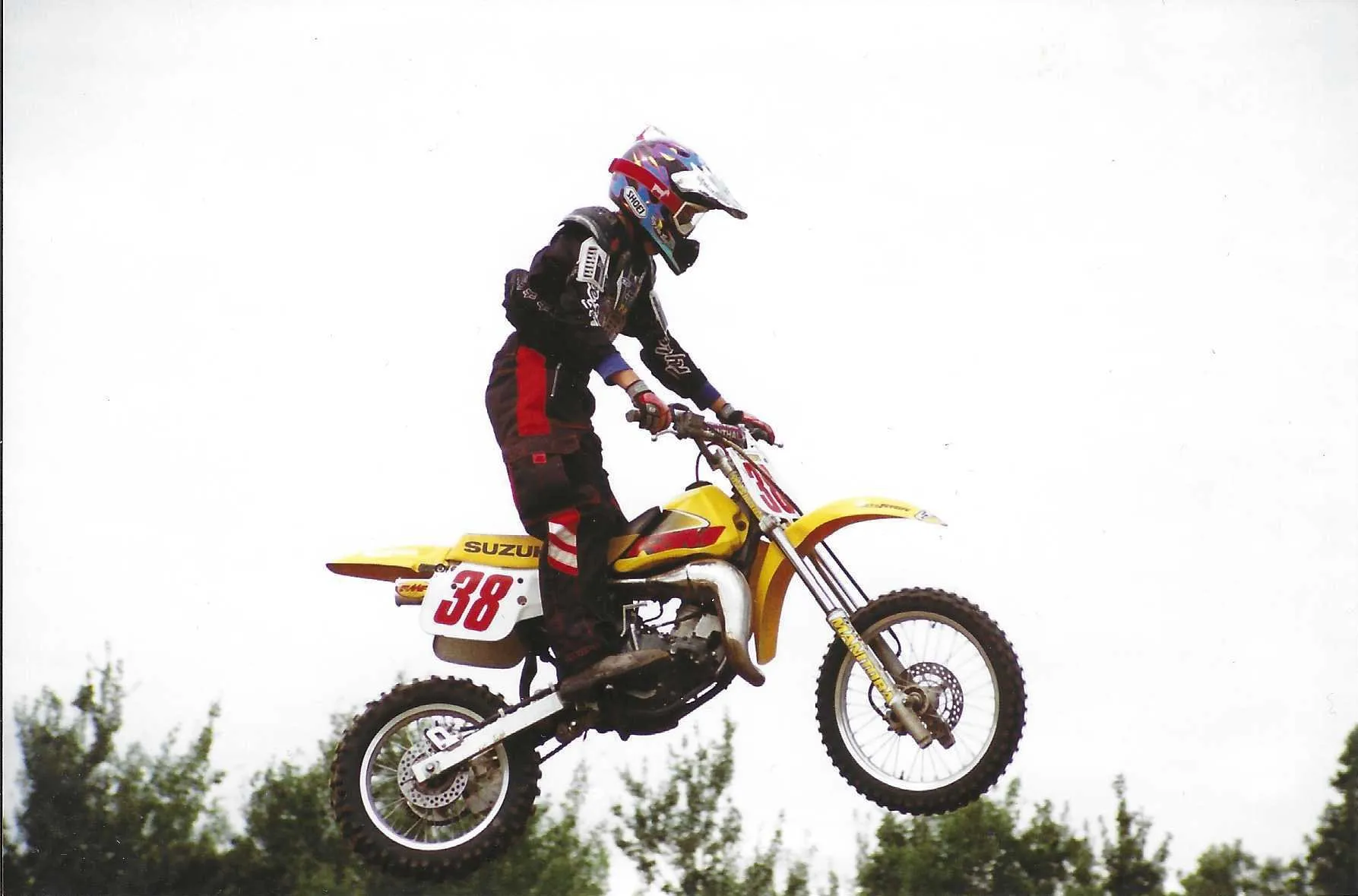 Childhood photograph of Lee Stuart riding