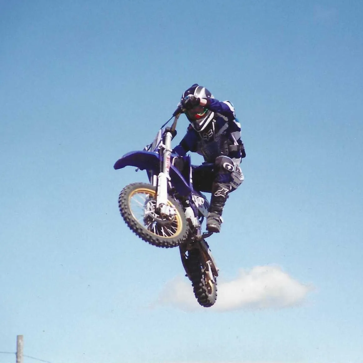 Childhood racing photograph of Lee Stuart