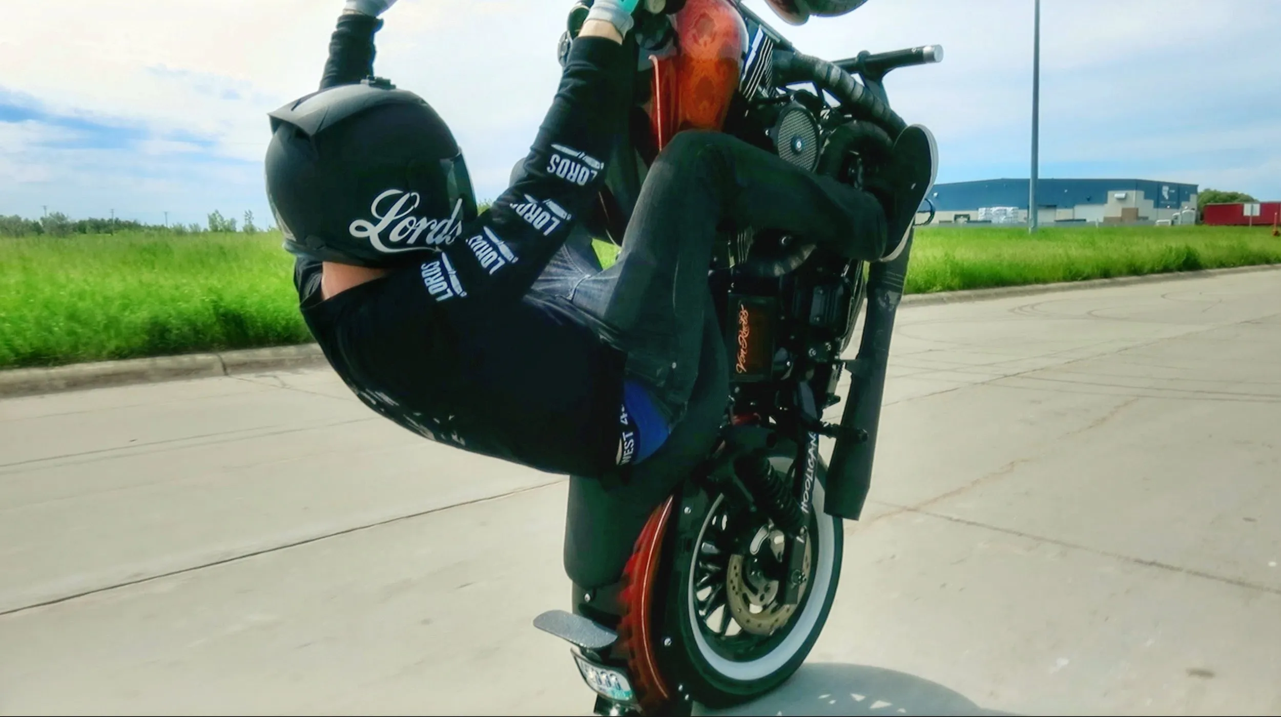 Still from Lee Stuart's early YouTube and stunt era