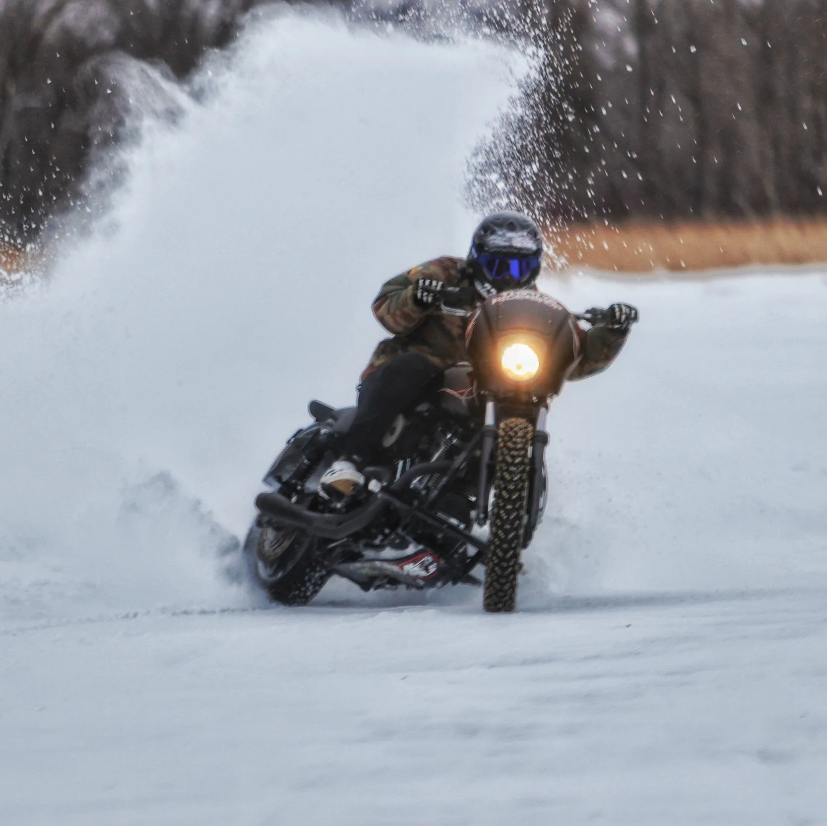 Motorcycle photograph from the clothing-brand setup years